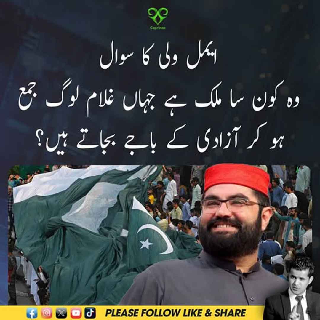 ایمل ولی کا آزادی اور غلامی سے متعلق سوال۔