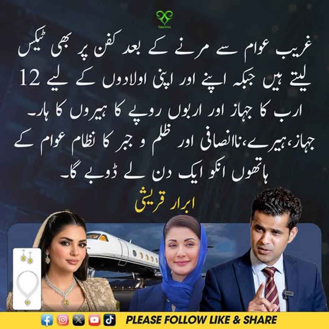 ابرار قریشی کا ٹیکس، جہاز اور ہیروں کے ہار سے متعلق بیان