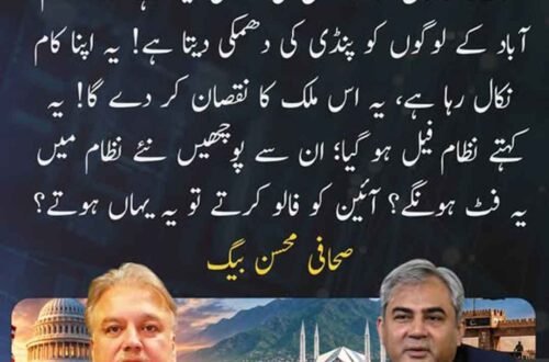 صحافی محسن بیگ کا سیاسی نظام اور واشنگٹن پنڈی سے متعلق بیان