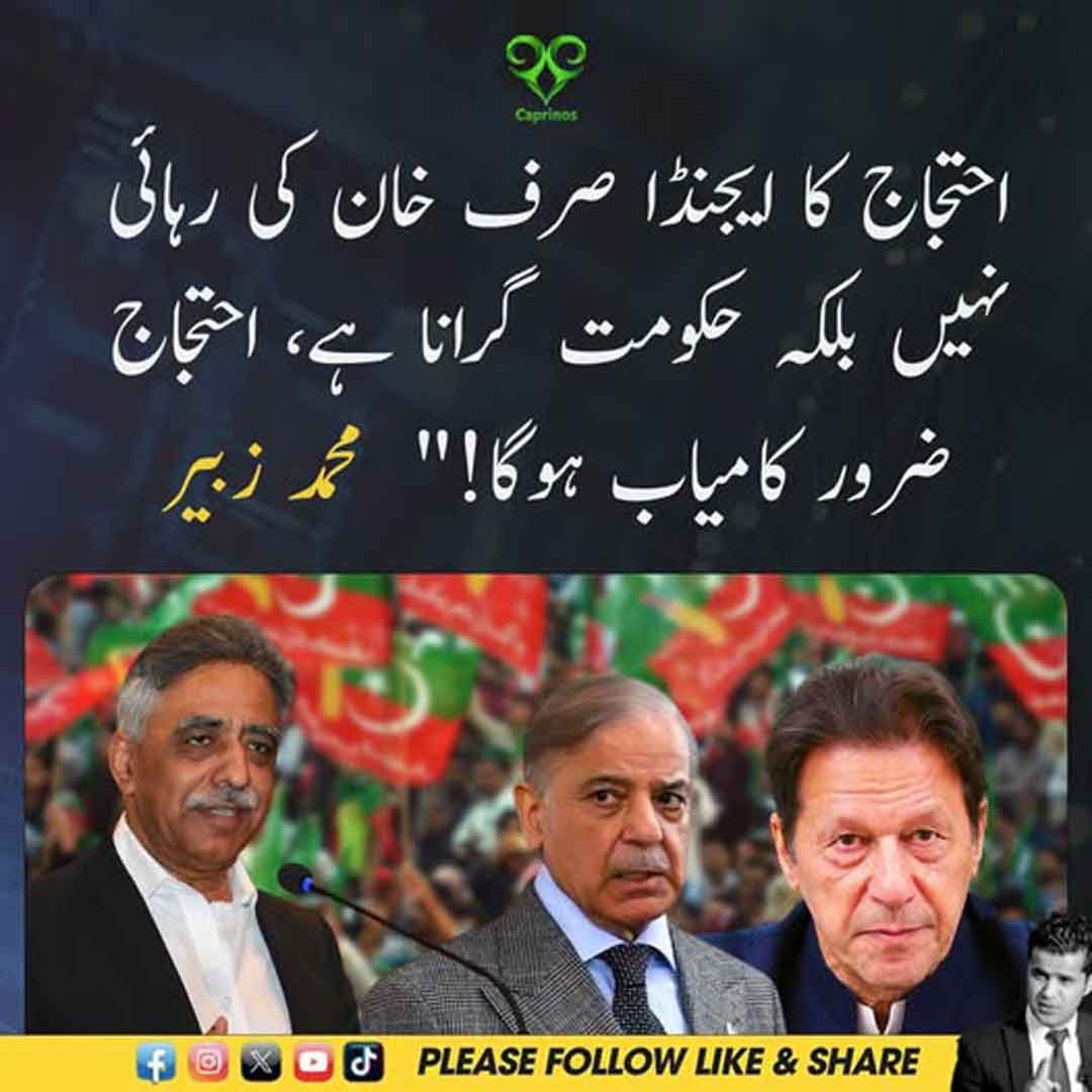 محمد زبیر احتجاج سے متعلق بیان دیتے ہوئے