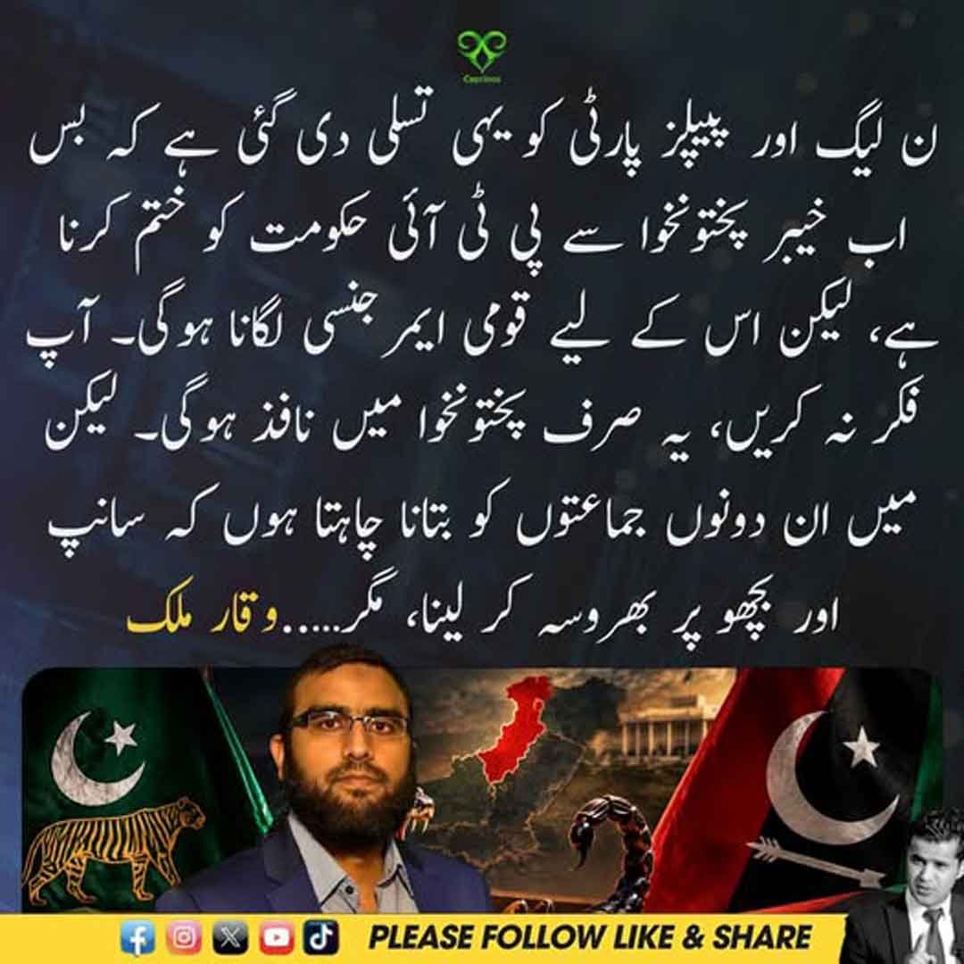 وقار ملک کا خیبرپختونخوا حکومت اور سیاسی جماعتوں سے متعلق بیان