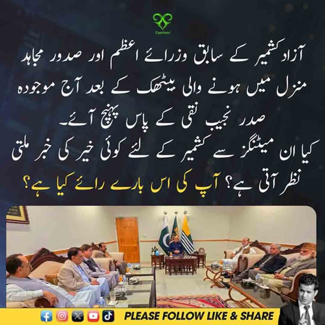 آزاد کشمیر کے سابق وزرائے اعظم اور صدور کی صدر نجیب نقی سے ملاقات