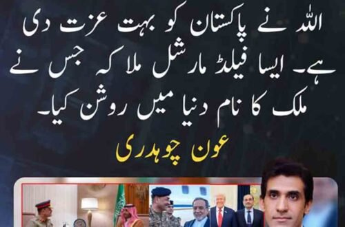 عون چوہدری کا پاکستان اور فیلڈ مارشل سے متعلق بیان