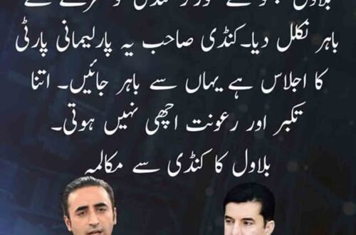بلاول بھٹو اور گورنر فیصل کریم کنڈی کے درمیان مبینہ مکالمے سے متعلق خبر