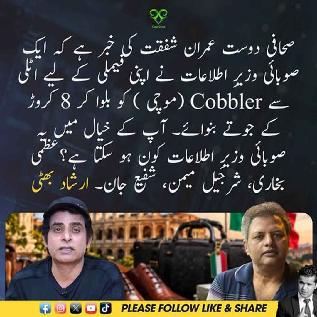 ارشاد بھٹی کا صوبائی وزیر اطلاعات سے متعلق بیان