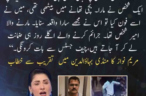 منڈی بہاؤالدین میں خطاب کے دوران مریم نواز کا لاہور میں بچی پر تشدد کے واقعے سے متعلق بیان