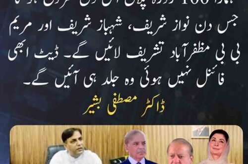 ڈاکٹر مصطفیٰ بشیر کا مظفرآباد میں سو روزہ پلان سے متعلق بیان