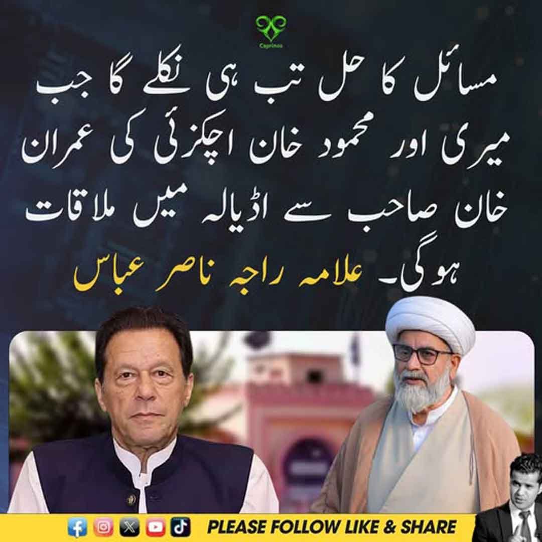 علامہ راجہ ناصر عباس کا عمران خان سے اڈیالہ ملاقات سے متعلق بیان